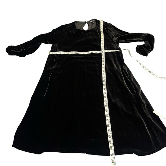 Eileen Fisher Velvet Crew Neck Dress Black Size XXS - Picture 9 of 12